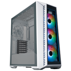 Gabinete Gamer Cooler Master Masterbox 520, Mid Tower, Vidro Temperado, ATX, White, Com 4 Fans, ARGB, MB5